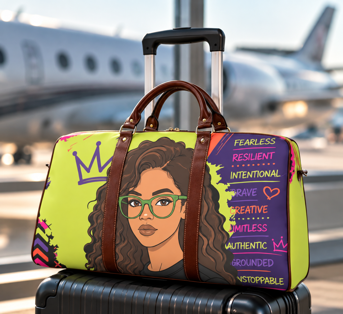 Signature Travel bag, Chelini, multi-graffiti