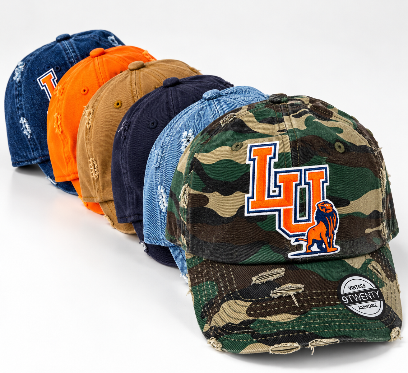 Langston University Distressed Cap Embroidered