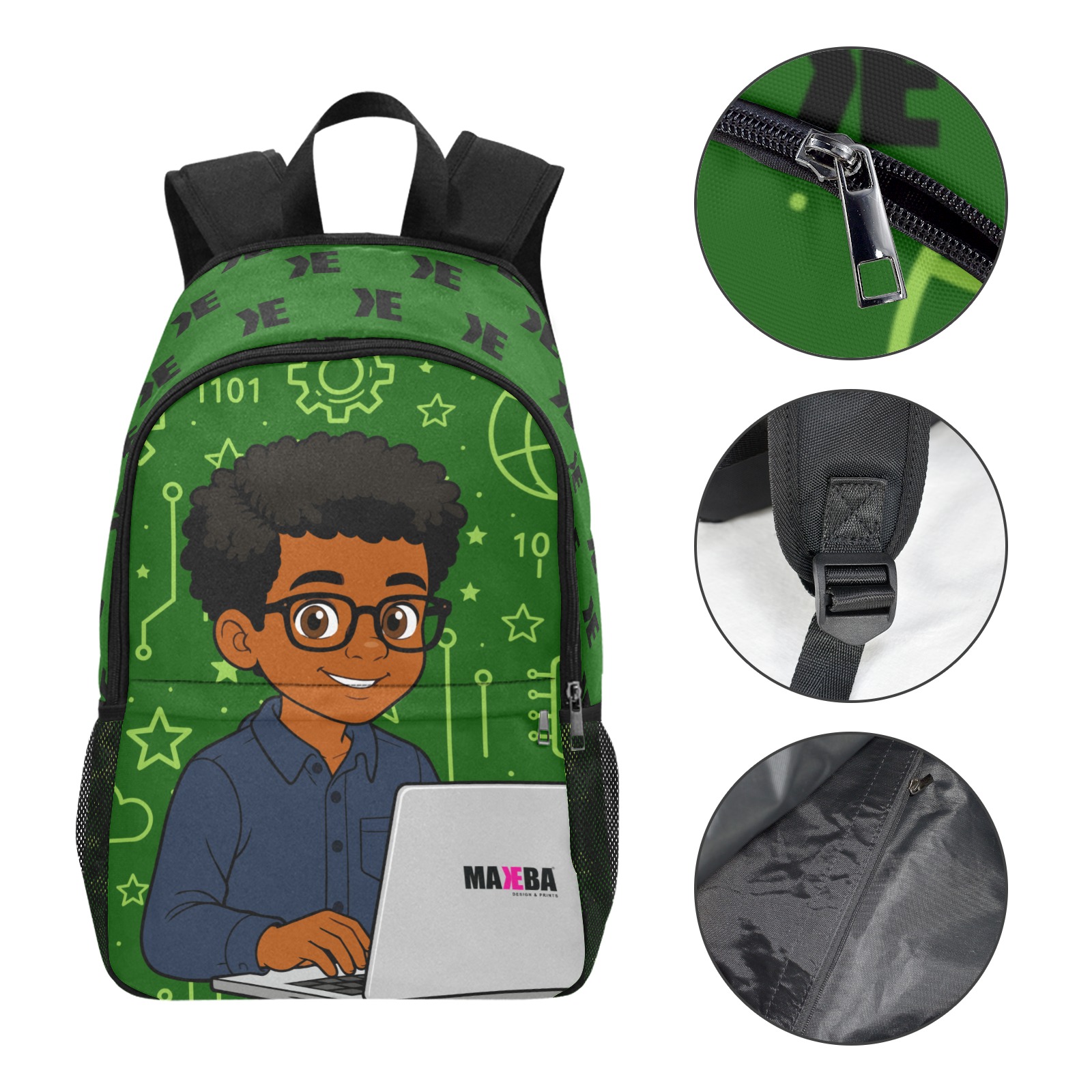 Signature Backpack, Mason, technology, green
