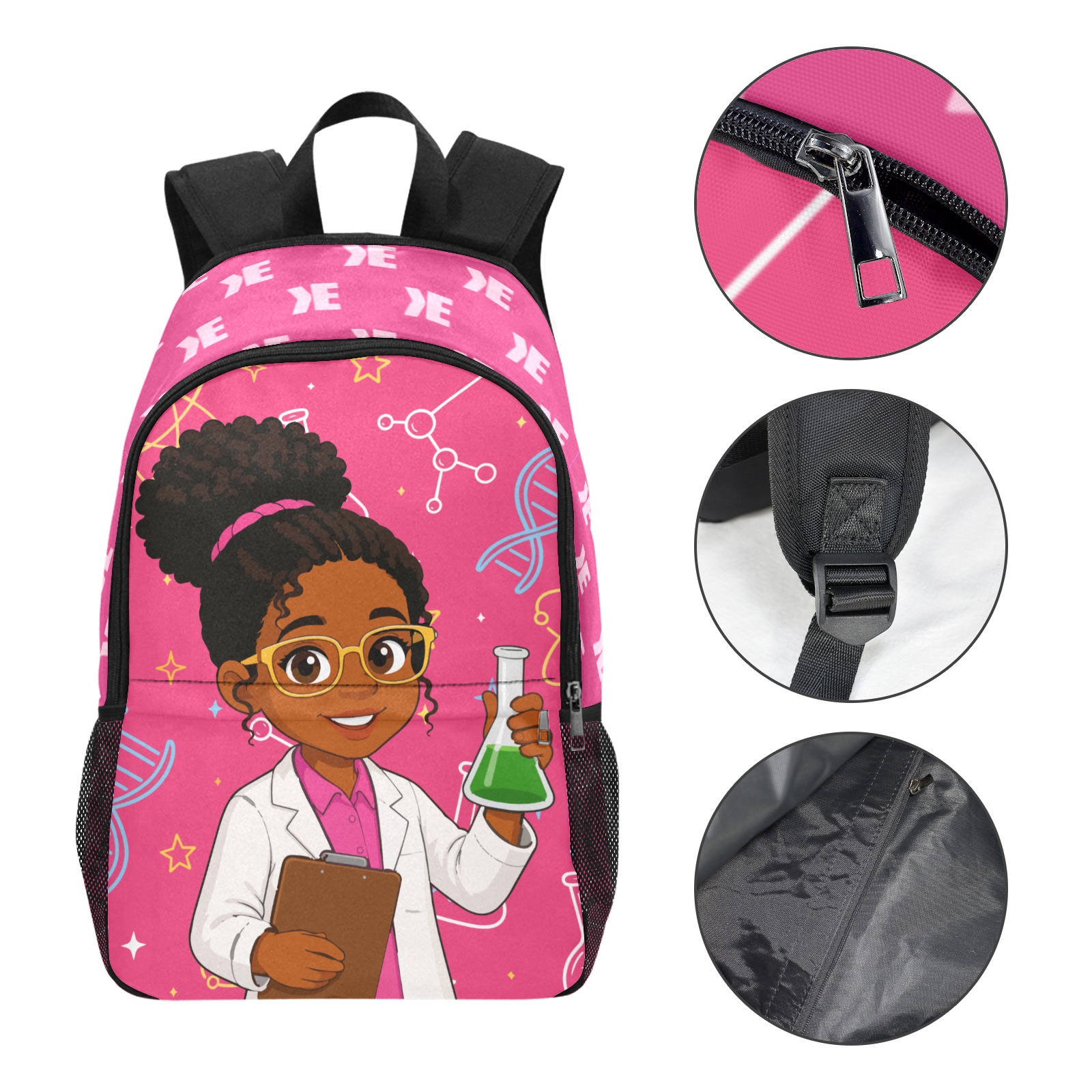 Signature Backpack, Nia, science, pink