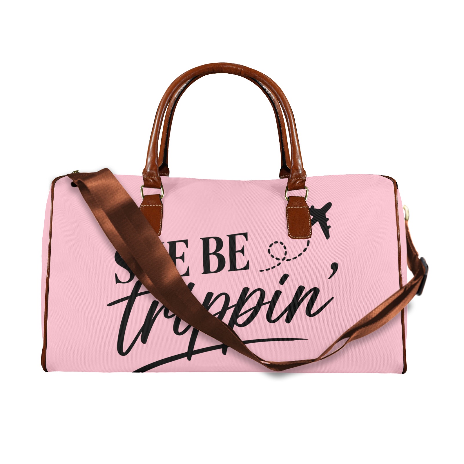 Signature Travel bag, She Be Trippin_, pink_black