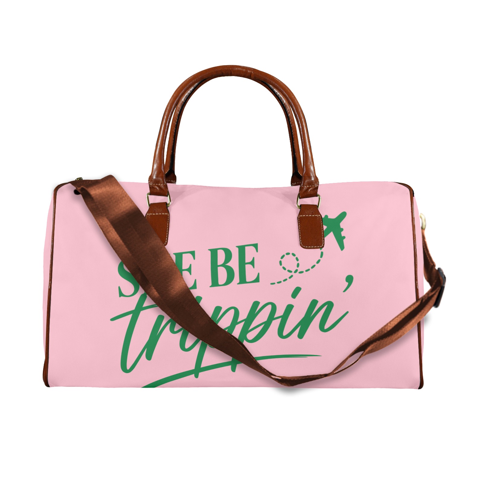 Signature Travel bag, She Be Trippin_, pink_green